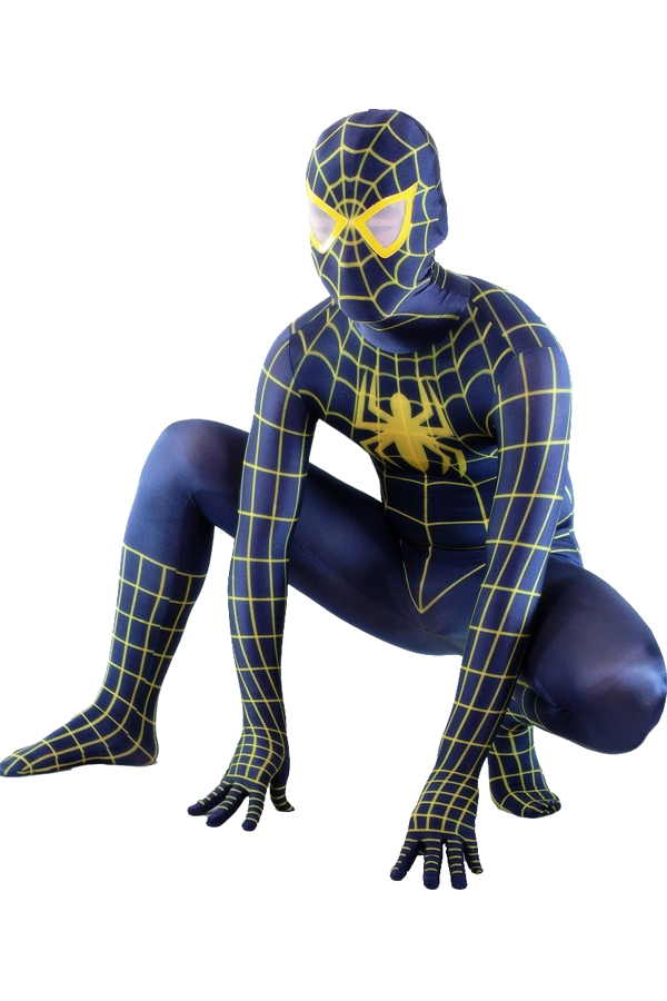 Halloween Costumes Overwhelmed Black Spiderman Zentai Suit - Click Image to Close
